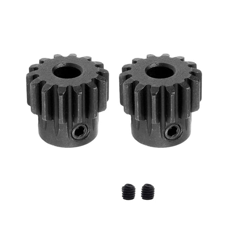 Beefed-Up 2 Pack 13-Tooth Hardened Steel Pinion Gear 32 Pitch 3mm Shaft Heavy-Duty Upgrade with set screws