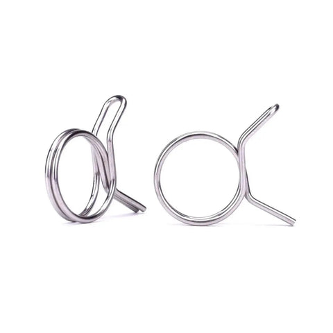 Stainless Steel Hose Clamps 5mm To 14mm Set Heavy Duty Spring Clip Fuel Line Clamps For Hoses And Tubes Rust Resistant Tightening Hardware Leakproof Sealing 10 Pack