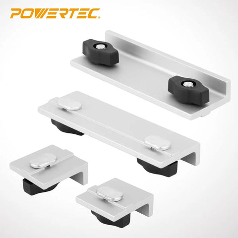 All In One Pro Grade Woodworking T Track Stops And Clamps Kit For T Slots Includes Long Stops Short Stops Inline Stops