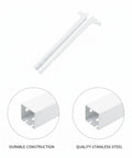 Adjustable Shelving Support For AA Wall Tracks In White Stainless Steel Bracket Column Durable Shelf Anchors