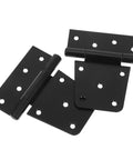 Built Like A Tank Five Inch Black Iron Gate Hinges Two Pack Weld On Pallet Collar Bracket For Fences and Gates.