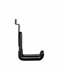 Side view of a single hook from the 12 Pack Heavy Duty Slatwall Hooks For Garage Organization Must Have U Hooks Cushioned Rubber Coated Anti Slip Durable