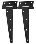 Heavy Duty Extended T Shape Gate Hinges With Slotted Bearing Design For Easy Door Installation Beefy Iron Build 8 Inch Black