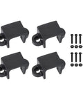 BE-TOOL motor mounting brackets, four black plastic brackets with screws and nuts for N20/N30 geared motors.