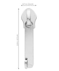 Front view of metal Double Layer Explosion Proof Zipper Pull Replacement Tabs With Lock Hole For Suitcase Luggage Repair Travel Ready