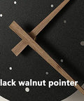 Modern Nordic LED Wall Sconce Light Fixture Sleek Black Iron And Acrylic Frame For Bedroom Living Room Hallway Or Suite Level Up Your Vibe With This Crisp Glow Wall Lamp close-up of black walnut pointer on a clock face.