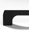 Close-up of flat black cabinet handle from 15 Pack Flat Black 10 Inch Hole Center Solid Metal Cabinet Handles For Kitchen And Bathroom Drawer Pulls