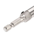 Self-centering hinge tapper core drill bit, 11/64 in diameter, silver, close-up view