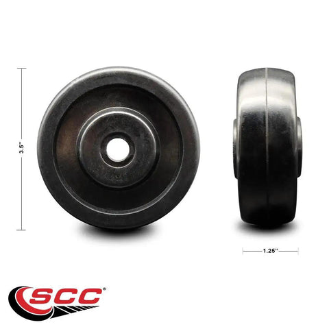 High Performance Heavy Duty Caster Replacement Wheel Featuring Smooth Rolling Soft Rubber Tread And Tough 3 8 Inch Hub Built Like A Tank For A Reliable Two Hundred Lb Load Support