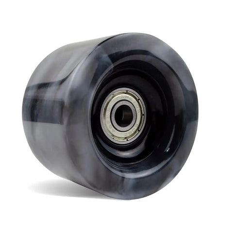 Black And White 60 By 40 mm 88A Roller Skate Wheel For Quad Skates With Bearings, showing urethane material and design detail