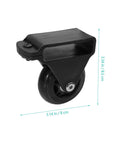 Heavy Duty Retractable Ladder Wheel, 3.14 in x 3.34 in, black rubber material, for smooth stair handling workshop kit.
