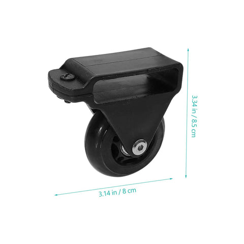 Heavy Duty Retractable Ladder Wheel, 3.14 in x 3.34 in, black rubber material, for smooth stair handling workshop kit.
