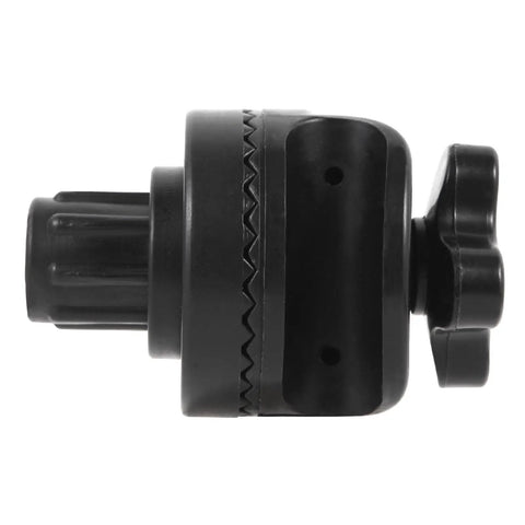 Black replacement plastic canopy fitting for outdoor porch swing frame. Durable weatherproof, no tools needed, easy install.