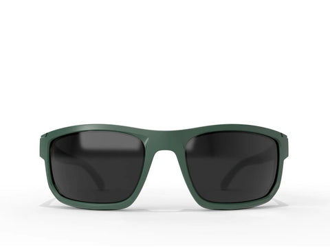 Defiance Z87 Safety Sunglasses With Polarized Aqua Precision Blue Mirror, Matte Marine Frame, Built To Last Shatter Resistant ANSI Compliant Glasses For Men, Polarized Safety Shades For Work, Outdoor Gear, Clear Vision In Any Scene