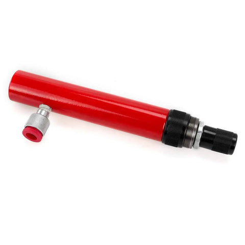 4 Ton Porta Power Hydraulic Ram Kit For Auto Body Repair Frame Straightening And Lifting Heavy Duty Auto Shop Set With Storage Case For Trucks Farm And Garage - red hydraulic cylinder close-up