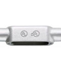 Top Shelf Heavy Duty Hot Dip Galvanized Iron Conduit Outlet Body Type C Form 5 with UL markings and smooth wire feed design.