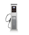 Rugged Commercial Electric Vehicle Charging Station Standalone Floor Pedestal Charger Built Tough Grid Ready Power Delivery For Logistics Parks And Industrial Factories Seamless Plug Play Fleet Operations with digital display and plug.