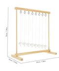 Hands On Snake Pendulum Science Kit For Energy Conservation DIY Assembly STEM Project, wooden frame with glass pendulums