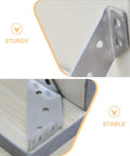 Six Pack Stainless Steel Corner Brackets for Wood Furniture, Triangular Shape, Easy Install, heavy duty connectors supporting wood corner