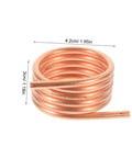 RC Boat Brush Motor Water Cooling Jacket With Copper Ring Heat Dissipation Kit showing copper tubing dimensions