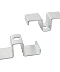 Heavy Duty Grid Saddle Clips For Industrial Flooring Drainage Fasteners 2.55 X 1.14 Inch Galvanized Steel Clamps shown from the front.