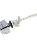 Push Button Toilet Flush Kit With Side Mount Handle Replacement Durable Plastic Trip Lever shown detached from packaging