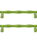 Zinc Alloy Cabinet Pulls Set 2 Pack, Sleek Cupboard Handles For Dresser, small drawer pulls in green finish