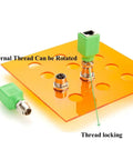 M12 X Coded 8 Pin To RJ45 Adapter For Cat6 Industrial Ethernet Shielded Bulkhead Jack showing external thread and locking feature