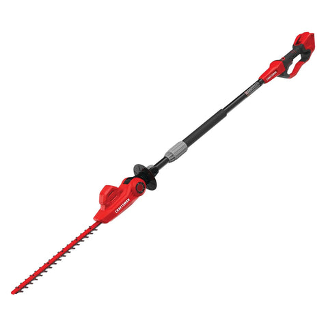 Cordless Pole Hedge Trimmer With 18 Inch Dual Action Blades, 180 Degree Pivoting Head visible