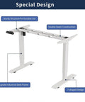 Premium Electric Standing Desk Height Adjustable Computer Table For Office And Home Gamer With Sturdy Steel Frame Smooth Lift Up Gaming Station 55 Inch double-beam construction and T-shaped design.