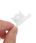 White ABS Cabinet Ball Catch Latch Set For Cupboard Doors Durable Spring Loaded Door Lock Hardware in hand view