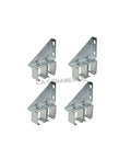 Built Tough Galvanized Steel Double Box Rail Brackets For Sliding Barn Doors Track Hardware Set Of Four With Lags Ideal For Sheds