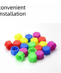 Colorful Luminous Wheel Hub Screw Caps 20 Pack Universal Plastic Protective Covers For Tires Decor And Safety