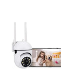 Keep Your Homestead Secure And Sound With This 5MP Wireless PTZ Security Camera with day and night tracking and a smartphone display.