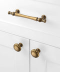 10 Pack 3 Inch Hole Centers Antique Brass Cabinet Pulls Vintage Brass Cabinet Hardware For Cabinets Drawers Dressers Cupboards