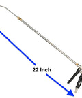Heavy Hitter Industrial Air Blow Gun With 40 Inch Stainless Steel Extension Wand High Output 200 Psi Blaster 22 inch wand for dust removal.
