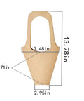 30 Pack Kraft Paper Flower Gift Bags With Handles For Bouquets And Gifts No Fuss Easy Carry Party Favor Bags dimensions diagram