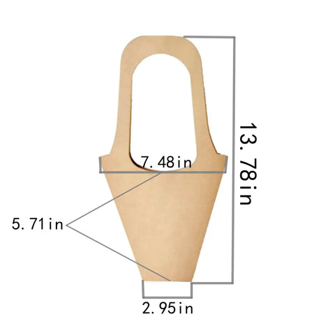 30 Pack Kraft Paper Flower Gift Bags With Handles For Bouquets And Gifts No Fuss Easy Carry Party Favor Bags dimensions diagram