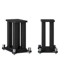 Beefy Heavy Duty Wooden Speaker Stands Pair For Floor Bookshelf And Studio Monitors, wide compatibility with 11.8 inch top plate