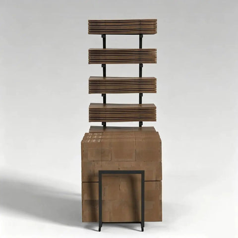 No Nonsense Heavy Duty Steel Box Cart With Smooth Rolling Casters holding stacked cardboard boxes for organized storage.