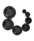 200 Piece Rubber Grommets Assortment Kit With 7 Size Options For Easy Wire Pass-Through In Metal Panels And Frames Includes 14mm, 9.53mm, 12.07mm, 15.88mm, 19.05mm, 22.23mm, 25.40mm Grommets For DIY Auto Electrical And Home Projects, black rubber grommets