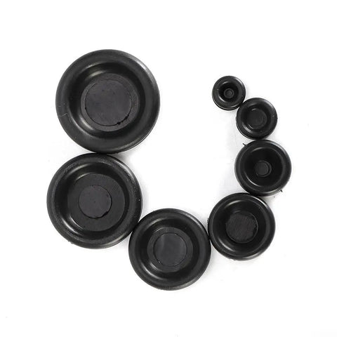 200 Piece Rubber Grommets Assortment Kit With 7 Size Options For Easy Wire Pass-Through In Metal Panels And Frames Includes 14mm, 9.53mm, 12.07mm, 15.88mm, 19.05mm, 22.23mm, 25.40mm Grommets For DIY Auto Electrical And Home Projects, black rubber grommets