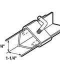 Heavy Duty Bed Frame Rail Clamp Kit Snugs Tight On One And One Quarter Inch Steel Rails Zinc Plated Rust Shield detailed view.