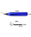 Ultimate YxGood Hand Deburring Tool Kit With 10 Extra Sharp Replaceable Blades showing blue aluminum handle and two blade sizes for precision work.