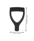 Ergonomic Gardening Shovel Handle Replacement for Spade With Comfy Grip and Easy Swap, No Fuss Install, shown with dimensions