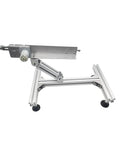 Rock Solid Reciprocating Cycle Linear Actuator With Adjustable Metal Stand And Grippy Suction Base 12 Volt 80 Millimeter Stroke 95 Rpm Includes Plug In Power Adapter for DIY projects with aluminum base.