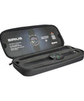 Sirius Watch Style Dive Computer for Recreational Divers with Wrist Readout and Color Coded Tank Pressure in black case.