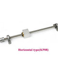 Horizontal KP08 T8 Lead Screw Set for 3D Printers and CNC Machines shown in aluminum with 2mm pitch, 8mm lead.
