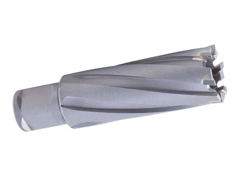 ACTOOL annular cutter, carbide-tipped, 1 in diameter, 2 in depth, Weldon 3/4 in shank