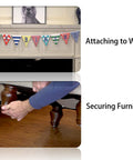 Heavy Duty Double Sided Nano Tape Clear Adhesive attaching to wood and securing furniture demonstrated
